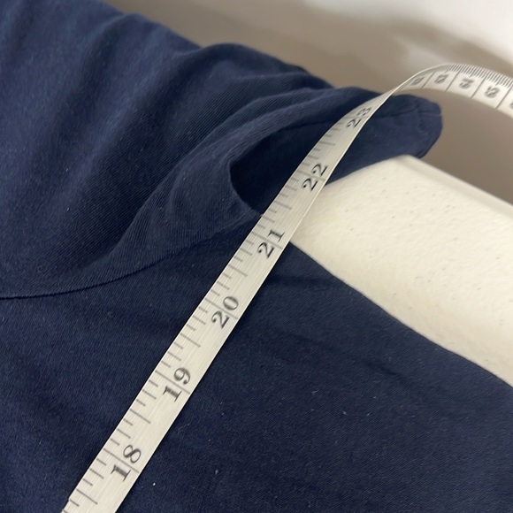 Boden Sz 20/22 Dress Navy Blue Cotton/Modal Jersey Flutter Sleeve Midi Career - Picture 6 of 11